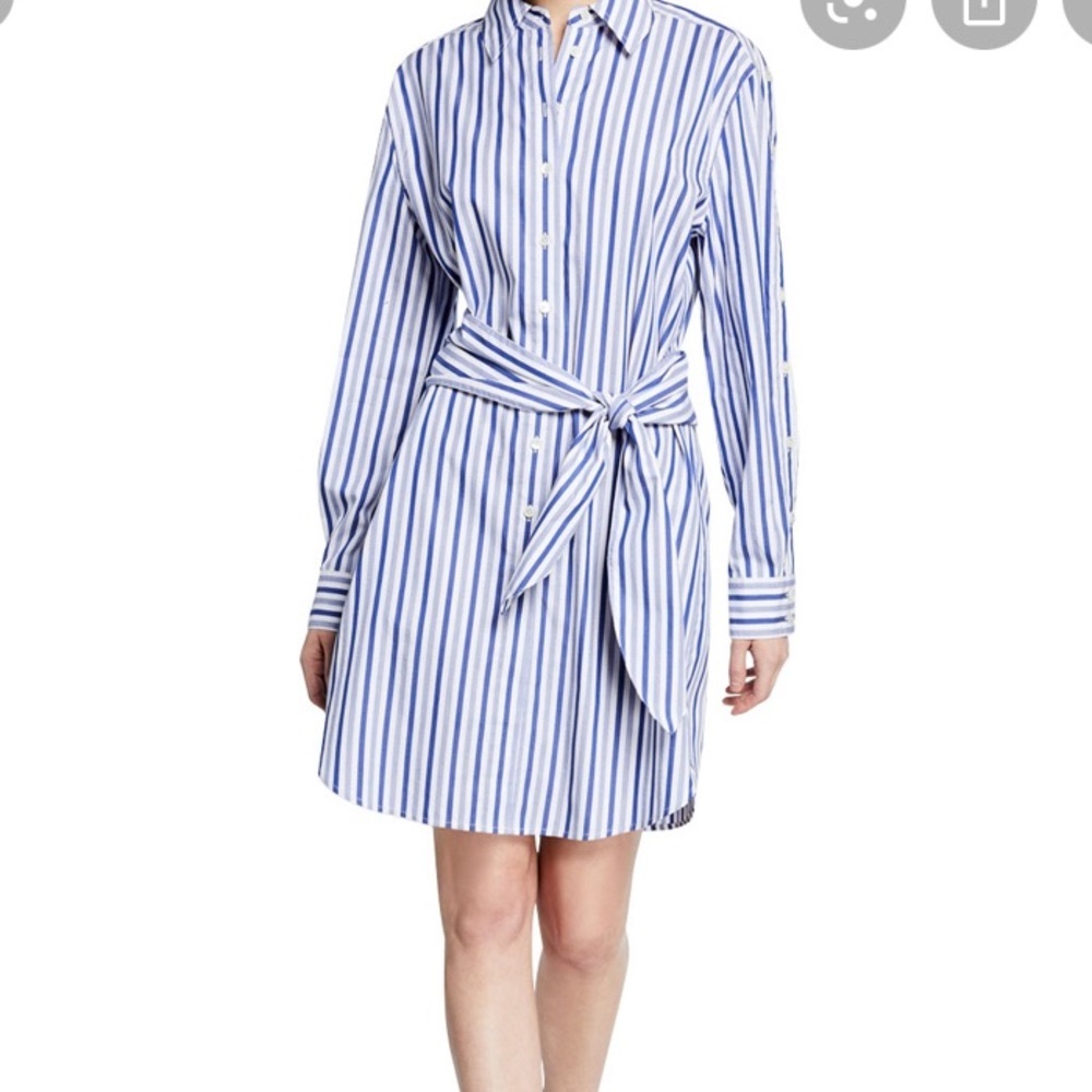 Derek lam 10 Crosby Pink Striped Shirt Dress NWT